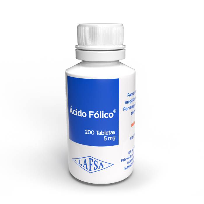 Ácido Fólico – Lafsa – Laboratorios Farmacéuticos S.A.